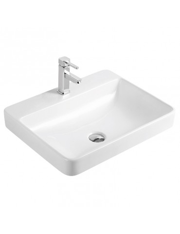 Aine Blanc lustré, Lavabo en porcelaine