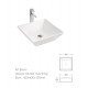 Wakato Blanc, Lavabo en porcelaine