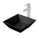 Wakato noir mat, Lavabo en porcelaine