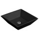 Wakato noir mat, Lavabo en porcelaine