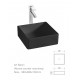 Sulawe noir mat, Lavabo en porcelaine