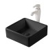 Sulawe noir mat, Lavabo en porcelaine