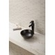 Fand noir mat, Lavabo en porcelaine