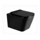 Esheia black, wall hung toilet