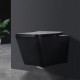 Esheia black, wall hung toilet