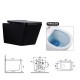 Esheia black, wall hung toilet