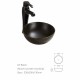 Fand noir mat, Lavabo en porcelaine