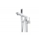 Arès II, chrome faucet for freestanding bathtubs