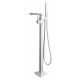 Arès II, chrome faucet for freestanding bathtubs