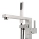 Arès II, nickel brossé faucet for freestanding bathtubs