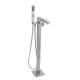 Arès II, nickel brossé faucet for freestanding bathtubs