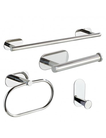 Rama, ensemble de 4 Accessoires fini chrome poli