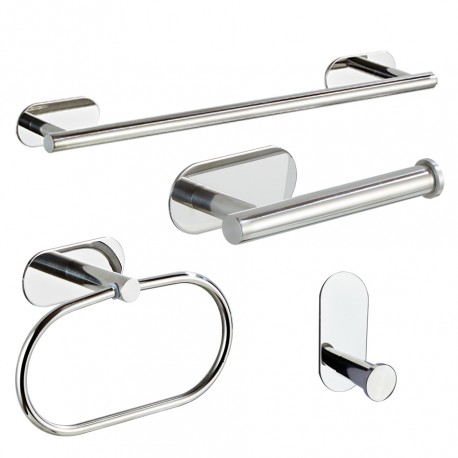 Rama, ensemble de 4 Accessoires fini chrome poli