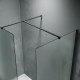 Fresca 32", Black matte walk-in style glass shower with 34" return