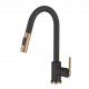 Kidali II, kitchen faucet matte black and gold