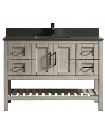 Manille 48" Antique Grey, Solid wood