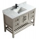 Manille 48" Antique Grey, Solid wood