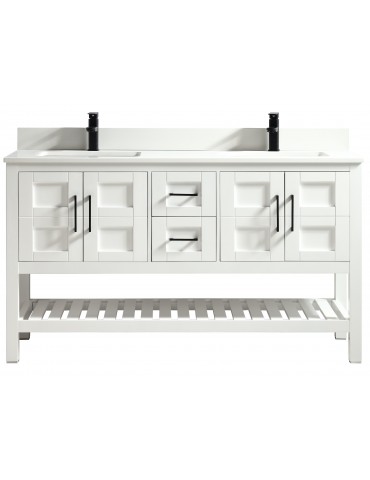 Manille 48" White, Solid wood