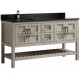 Manille 48" Antique Grey, Solid wood