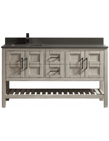 Manille 48" Antique Grey, Solid wood