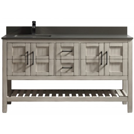 Manille 48" Antique Grey, Solid wood