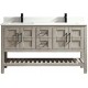 Manille 48" Antique Grey, Solid wood