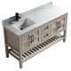 Manille 48" Antique Grey, Solid wood