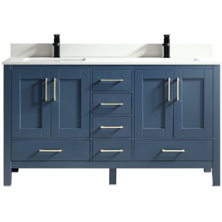 Goli 60" Bleu antique, bois massif