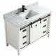 Saga 48" White, Solid wood