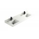 Pure White 72", Quartz Vanity Top with 2 Undermount Porcelain Sinks