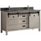 Saga 60" Antique grey, Solid wood