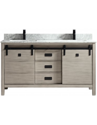 Saga 60" Antique grey, Solid wood