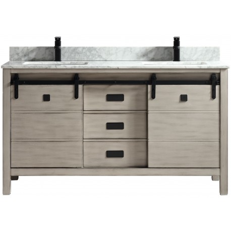 Saga 60" Antique grey, Solid wood