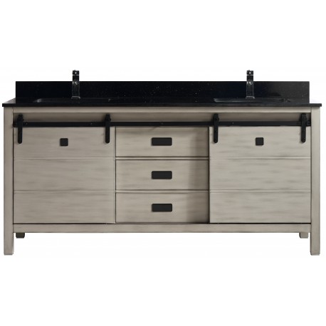 Saga 72" Antique Grey, Solid wood