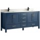 Goli 72" bleu antique, bois massif