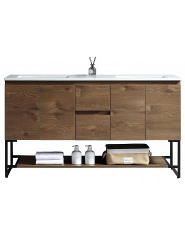 Berlin 60" Caramel , Freestanding Vanity