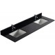 Galaxy noir 72", dessus de vanité en granite avec 2 lavabo en porcelaine sous-plan