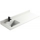 Pure White 60", Quartz Vanity Top with Undermount Porcelain Sink