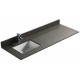 Pure Gray 60", Quartz Vanity Top with Undermount Porcelain Sink