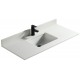 Pure White 48", Quartz Vanity Top with Undermount Porcelain Sink