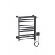 Heat matte black, electric towel warmer