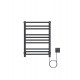 Heat matte black, electric towel warmer