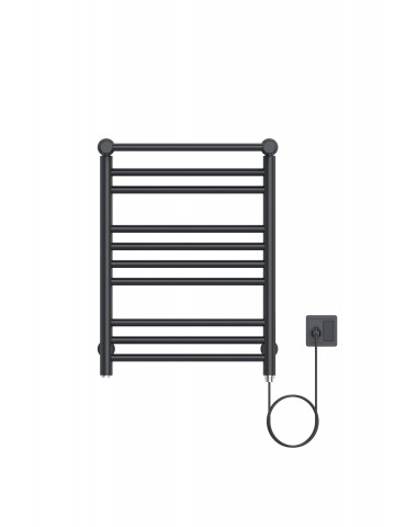 Heat matte black, electric towel warmer