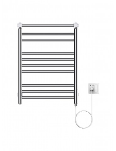 Heat polished chrome, electric towel warmer