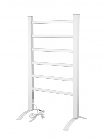 Juno polished chrome, freestanding electric towel warmer