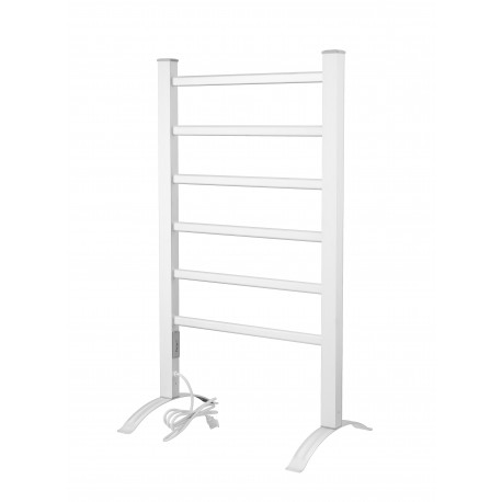 Juno polished chrome, freestanding electric towel warmer