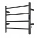 EZ-HEAT matte black, freestanding electric towel warmer