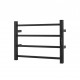 HEAT-X matte black, freestanding electric towel warmer