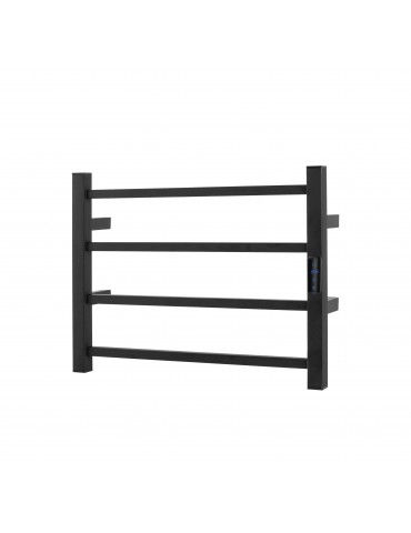 HEAT-X matte black, freestanding electric towel warmer