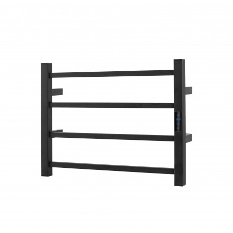 HEAT-X matte black, freestanding electric towel warmer